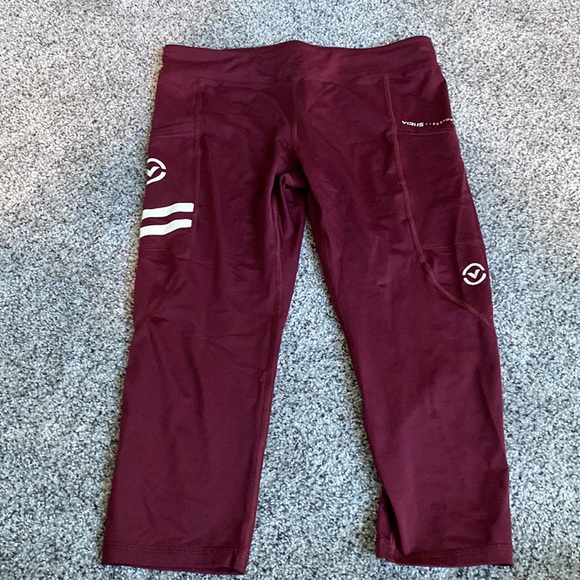 Burgundy Virus Compression Leggings - Picture 1 of 2